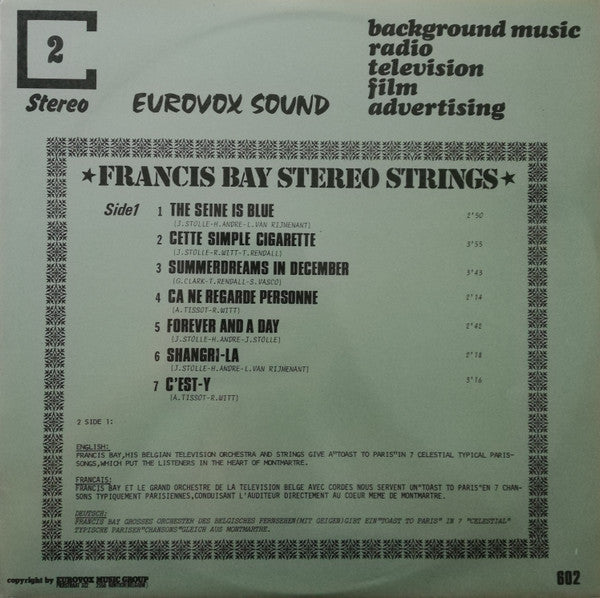 Francis Bay Stereo Strings, Bobby Setter & His Magic Guitars -Background Music: Radio | Television | Film | Advertising