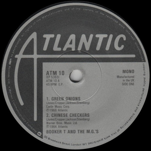 Booker T And The M.G.'S* / King Curtis / Rex Garvin And The Mighty Cravers* -Green Onions / Chinese Checkers / Memphis Soul Stew / Sock It To 'Em J.B. (Part 1)