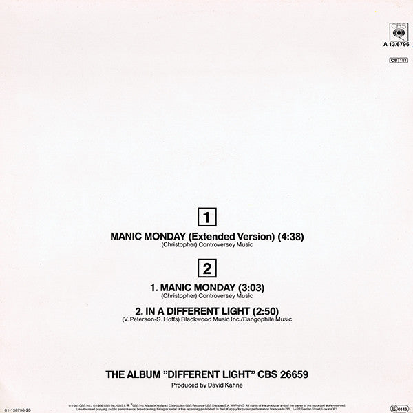 Bangles - Manic Monday (Extended Version)