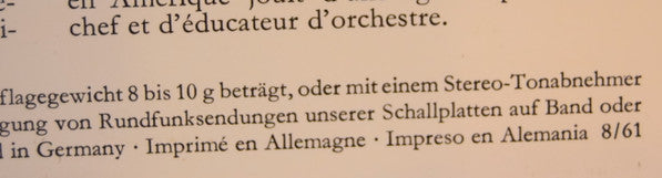 Berliner Philharmoniker Dirigent: Eugen Jochum -Eugen Jochum Dirigiert Beethoven