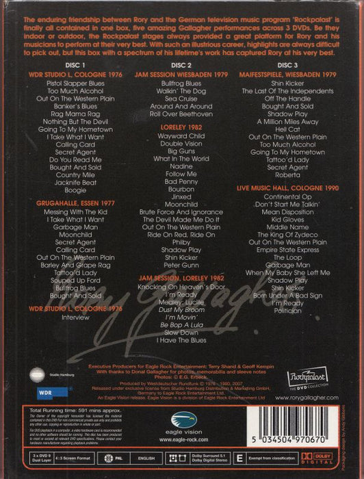 Rory Gallagher -Shadow Play - 5 Concerts 1976 - 1990