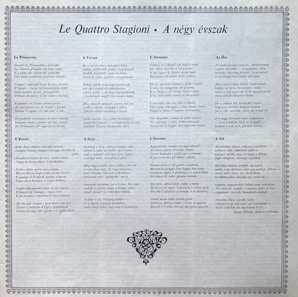 Vivaldi* - Liszt Ferenc Chamber Orchestra, János Rolla - 12 Concerti Op.8 - Il Cimento Dell' Armonia E Dell' Inventione Including "The Four Seasons"