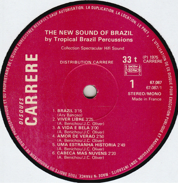 Tropical Brazil Percussions - The New Sound Of Brazil
