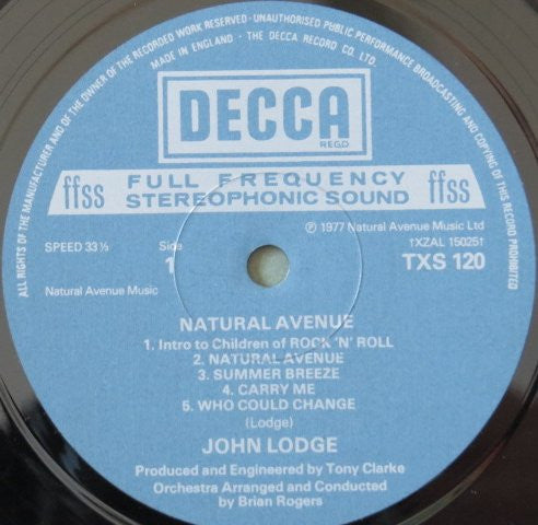 John Lodge -Natural Avenue