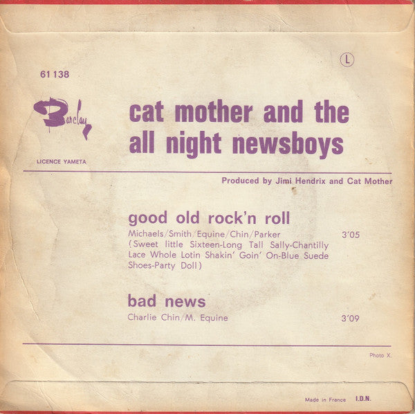 Cat Mother And The All Night Newsboys* -Good Old Rock'n Roll