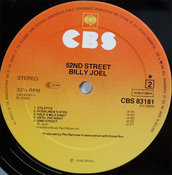 Billy Joel -52nd Street