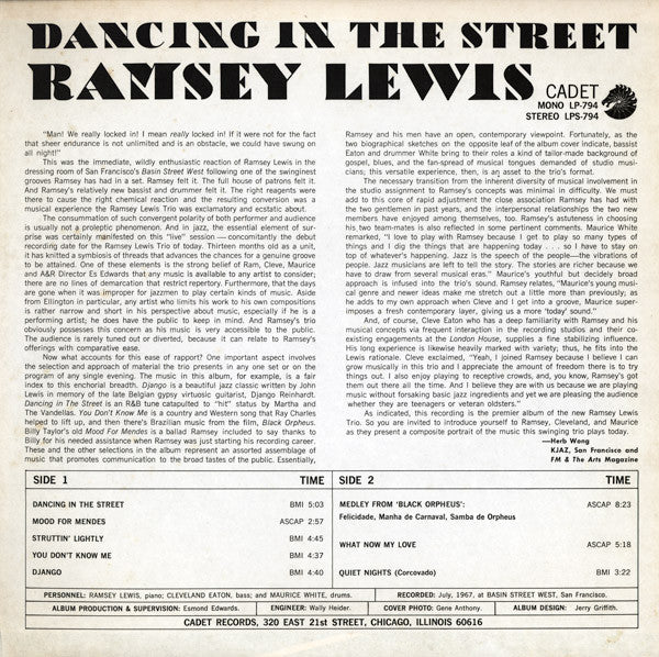 Ramsey Lewis - Dancing In The Street