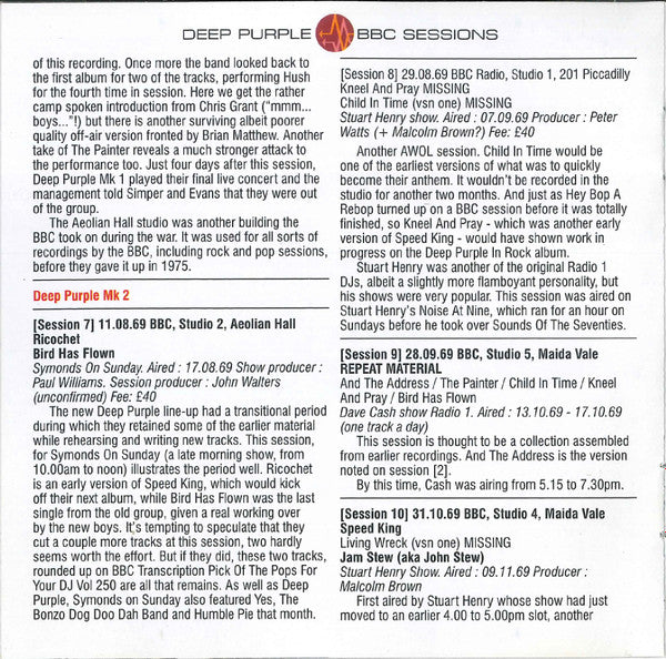 Deep Purple -The BBC Sessions 1968 - 1970