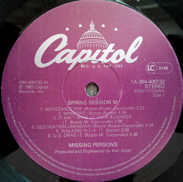 Missing Persons -Spring Session M