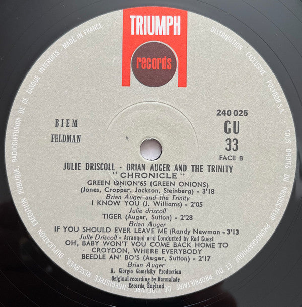 Julie Driscoll & Brian Auger The Trinity* -Chronicle (1965-1967) Including Tiger