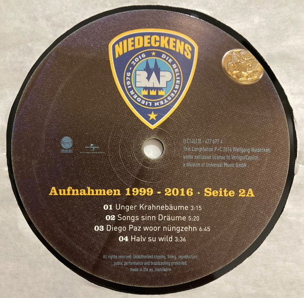 Niedeckens BAP* -Die Beliebtesten Lieder Vol.2 1999 - 2016