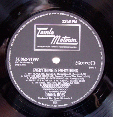 Diana Ross -Everything Is Everything