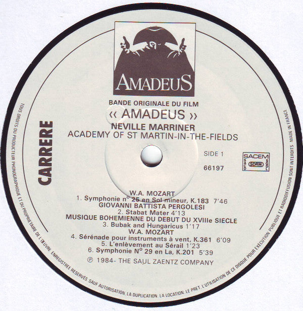 Neville Marriner*, Academy Of St. Martin-in-the-Fields* -Amadeus (Bande Originale Du Film)