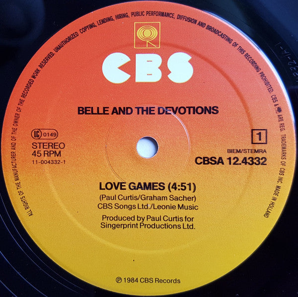 Belle And The Devotions -Love Games