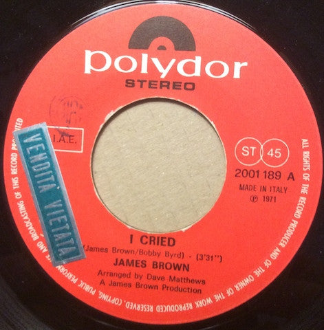 James Brown -I Cried / Soul Power