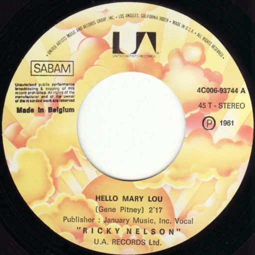 Ricky Nelson (2) -Hello Mary Lou / Travelling Man