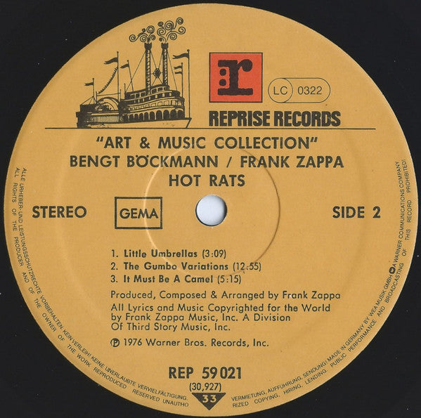 Frank Zappa -Hot Rats (Art & Music Collection 2)