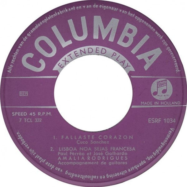 Amalia Rodrigues* -Les Amants Du Tage