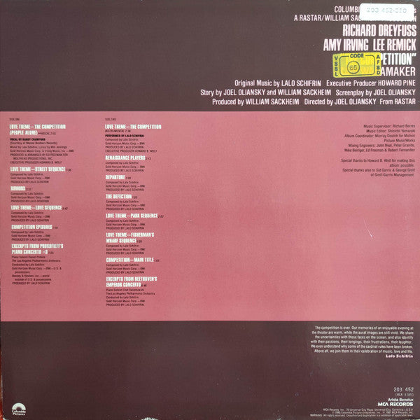 Lalo Schifrin - The Competition (Music From The Original Motion Picture Soundtrack)