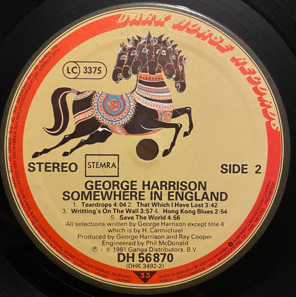George Harrison -Somewhere In England