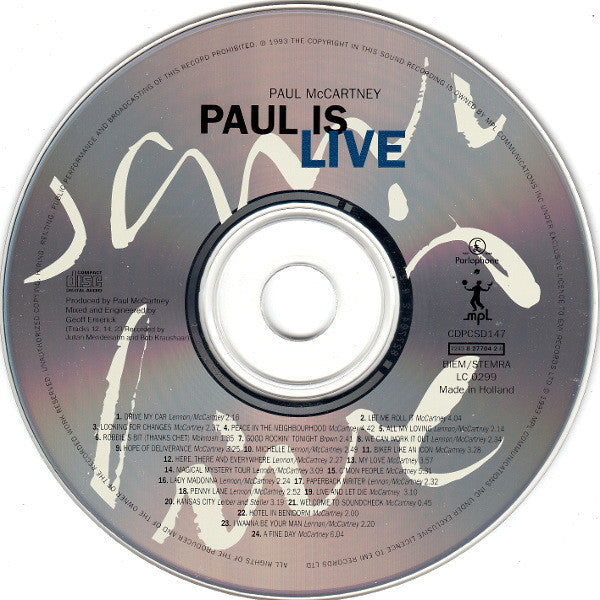 Paul McCartney - Paul Is Live