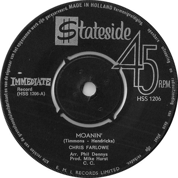 Chris Farlowe -Moanin' / What Have I Been Doing