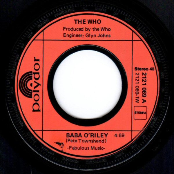 The Who -Baba O'Riley / My Wife