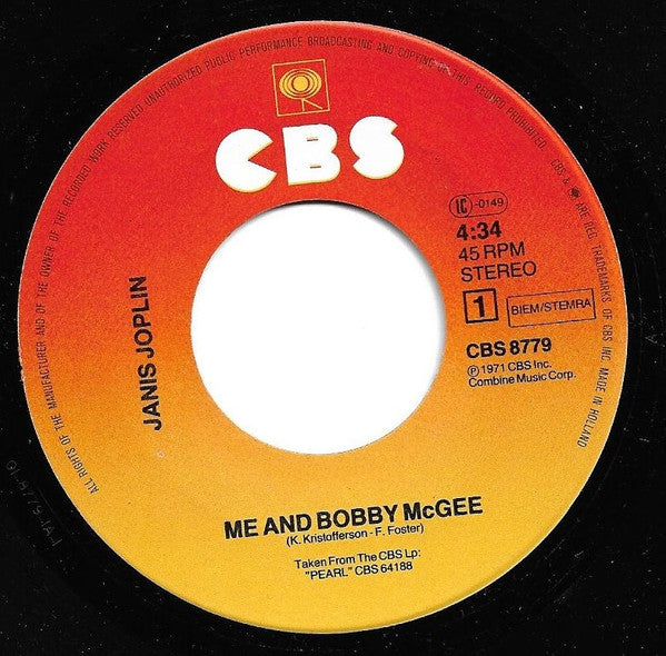 Janis Joplin -Me And Bobby McGee