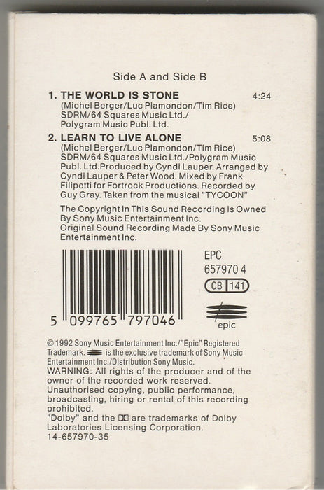 Cyndi Lauper - The World Is Stone