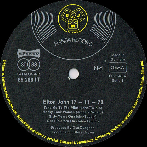 Elton John -17-11-70