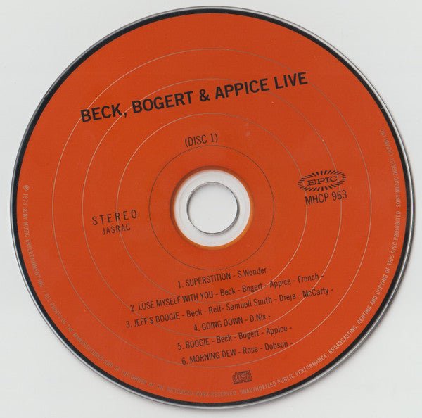 Beck, Bogert & Appice -Beck, Bogert & Appice Live