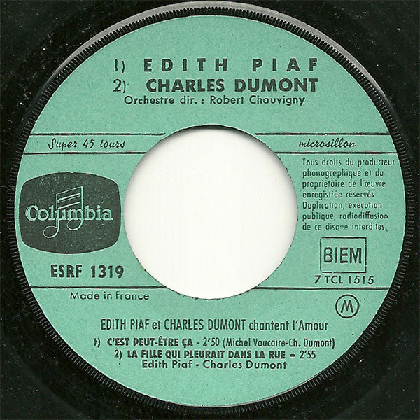 Edith Piaf Et Charles Dumont -Chantent L'amour...