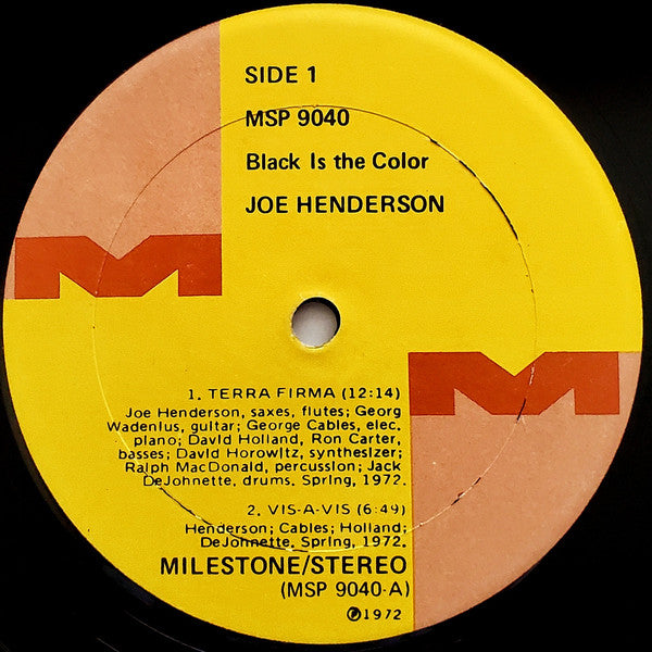 Joe Henderson -Black Is The Color