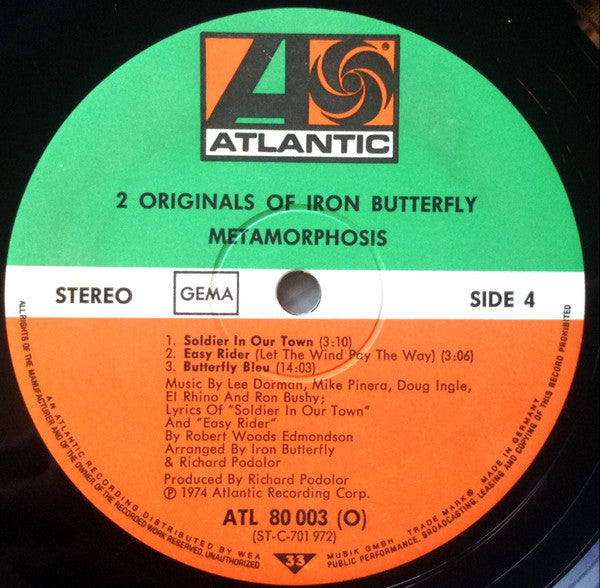 Iron Butterfly -2 Originals Of Iron Butterfly