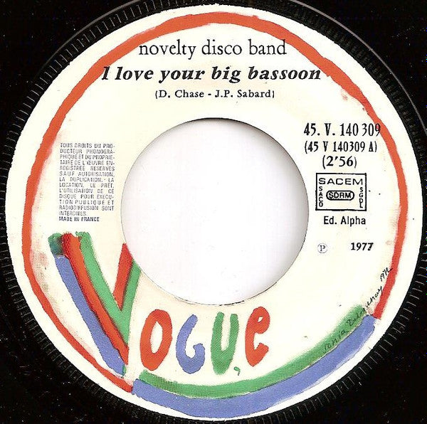 Novelty Disco Band -I Love Your Big Bassoon / Hate You Baby