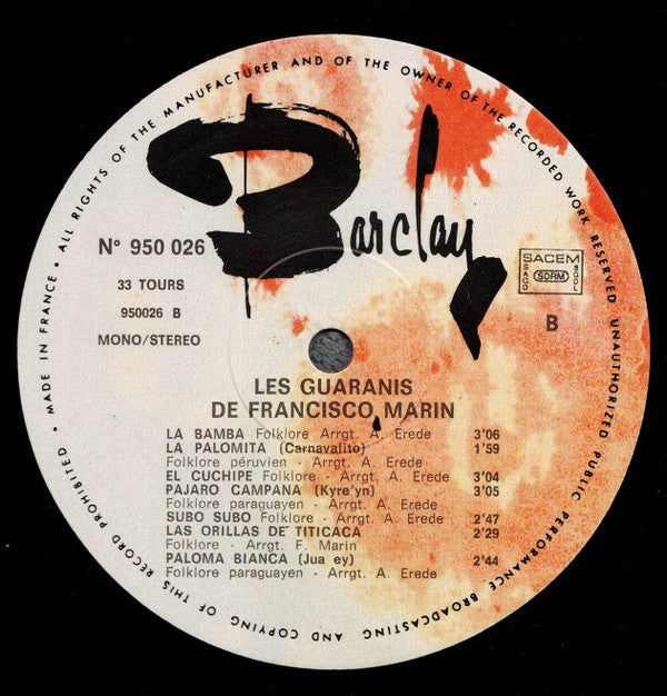 Les Guaranis De Francisco Marin (2) - Chants Et Danses D'Amérique Latine