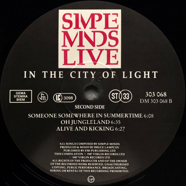 Simple Minds -Live In The City Of Light