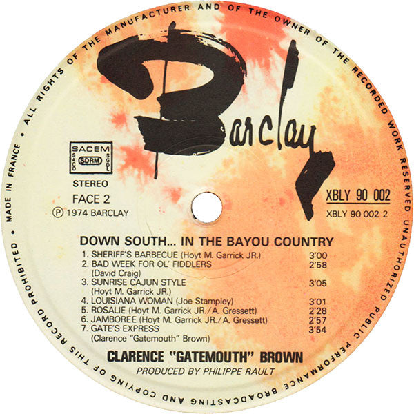 Clarence "Gatemouth" Brown -Down South...In The Bayou Country