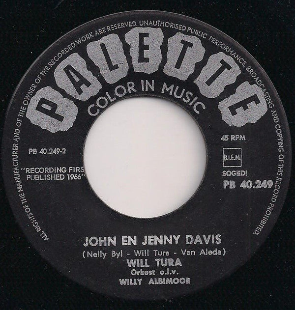 Will Tura -Heimwee Naar Huis / John En Jenny Davis