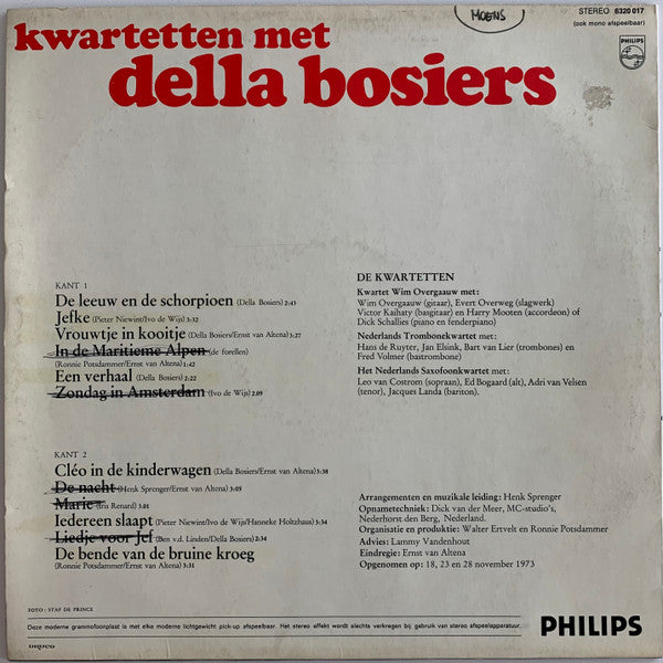 Della Bosiers -Kwartetten Met Della Bosiers