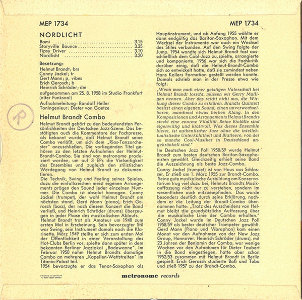 Helmut Brandt Combo - Nordlicht