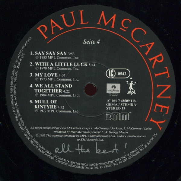 Paul McCartney -All The Best !