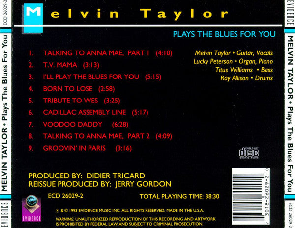 Melvin Taylor - Plays The Blues For You