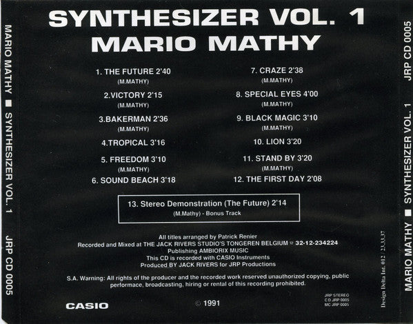 Mario Mathy -Synthesizer Vol. 1