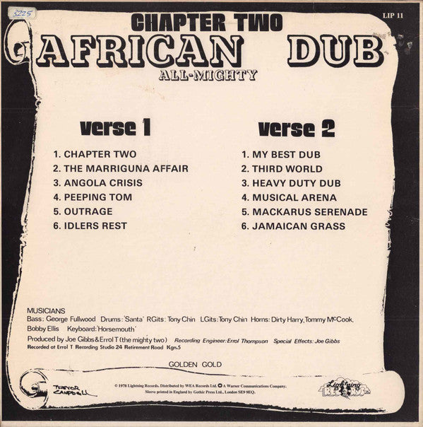 Joe Gibbs &amp; The Professionals - African Dub - All Mighty - Chapter Two