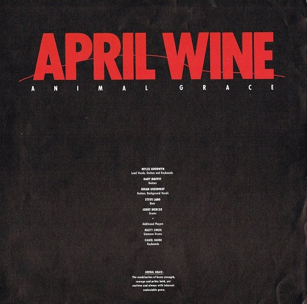 April Wine - Animal Grace