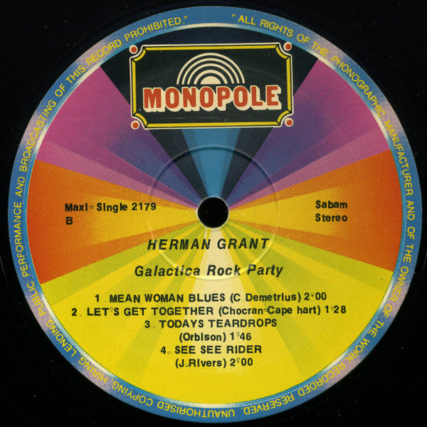 Herman Grant -Galactica Rock Party