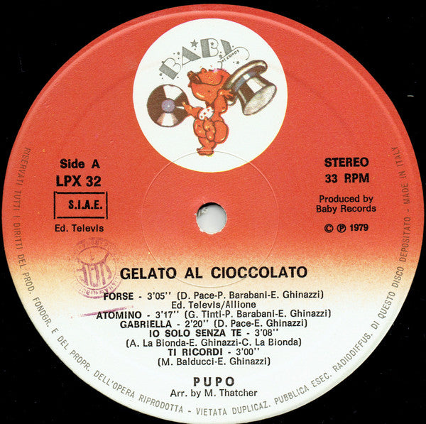 Pupo -Gelato Al Cioccolato