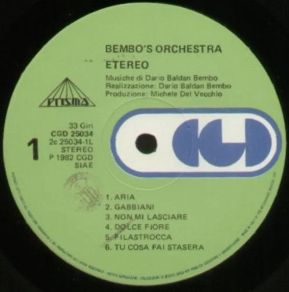 Bembo's Orchestra* -Etereo