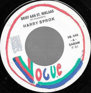 Harry Sprok -Brief Aan St.Niklaas